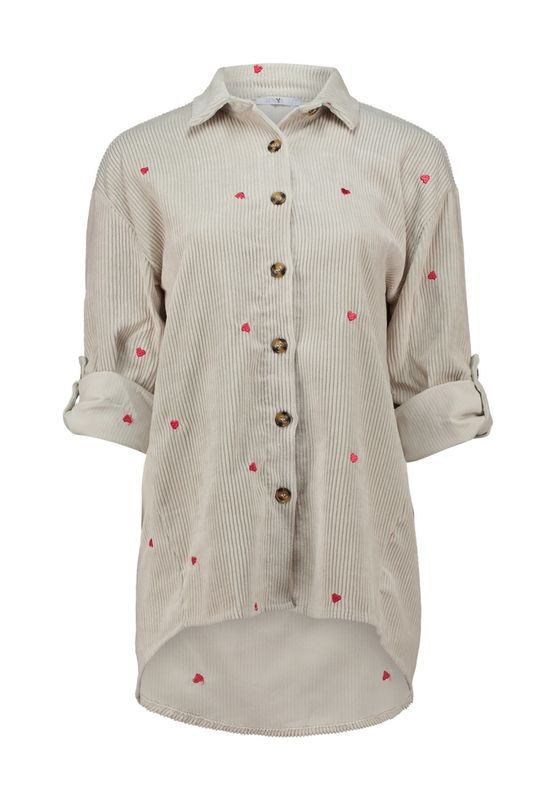 HAILYS fijngeribd fluweel blouse Robina