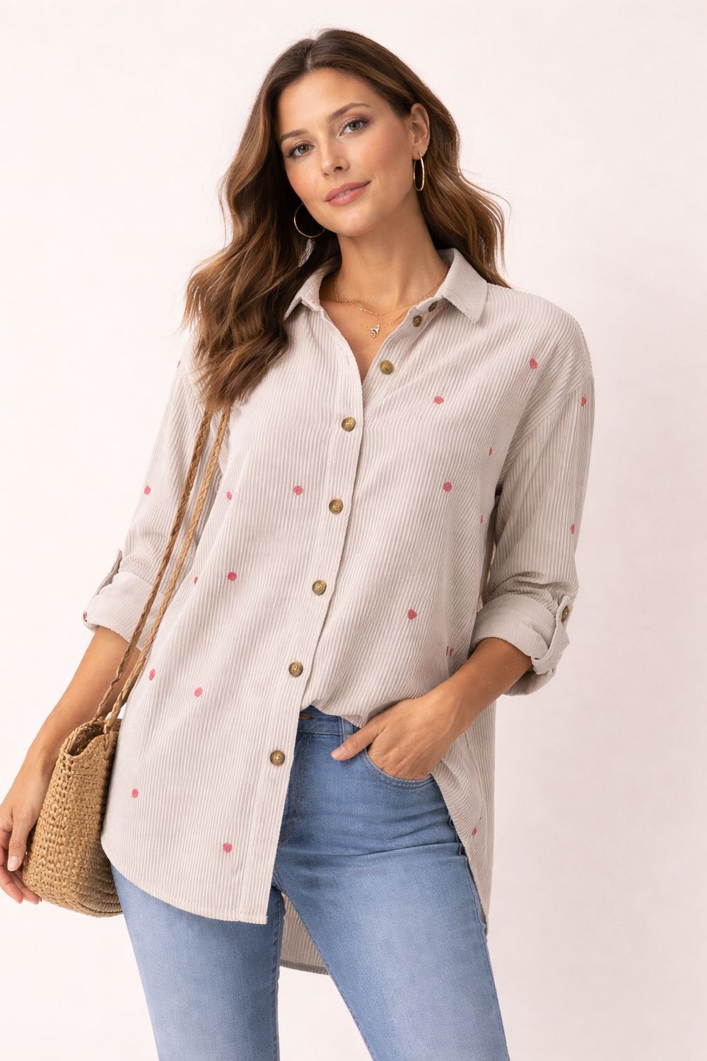 HAILYS fijngeribd fluweel blouse Robina