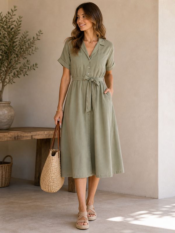 MEXX green midi dress