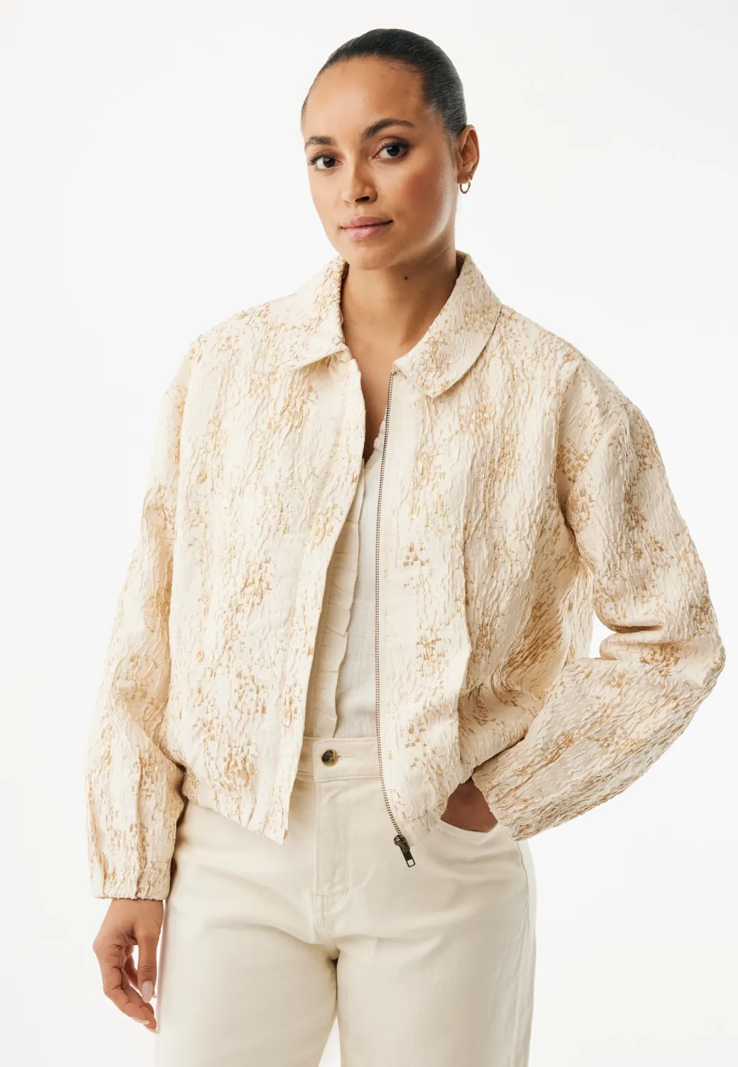 ​Mexx Jacquard Bomberjack – Light Sand