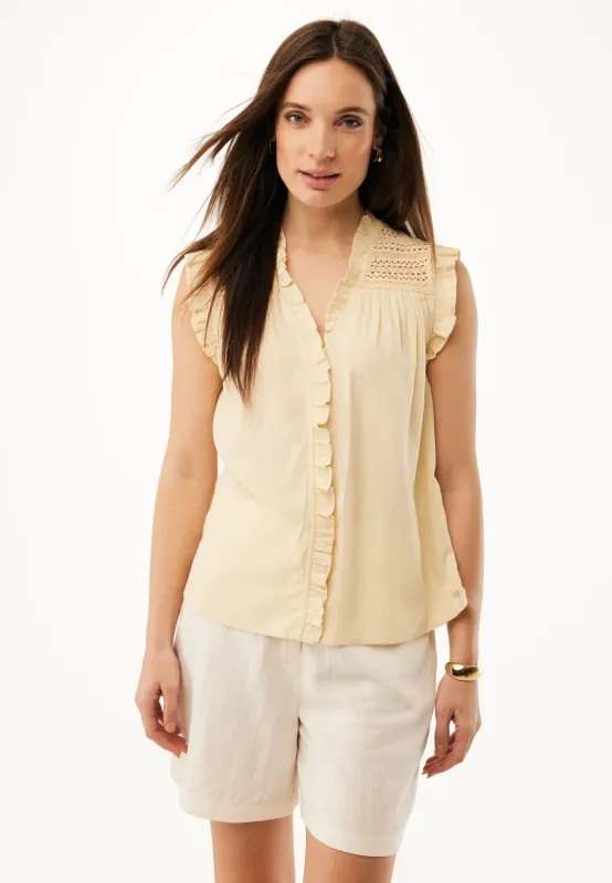 MEXX linnenmix blouse lichtgeel
