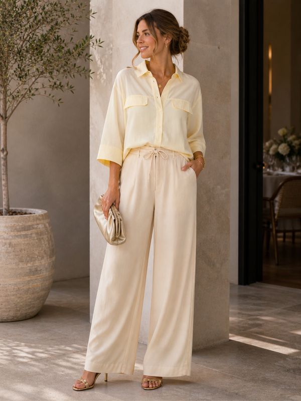 MEXX linnen/viscose mix wide leg