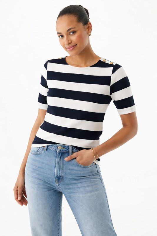 MEXX navy stripped top