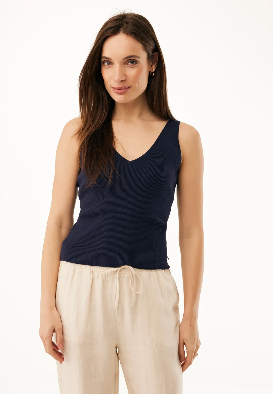 MEXX lavender rib top midnight blue