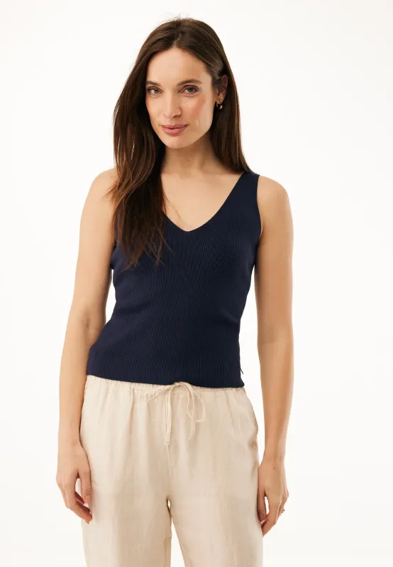 MEXX lavender rib top midnight blue