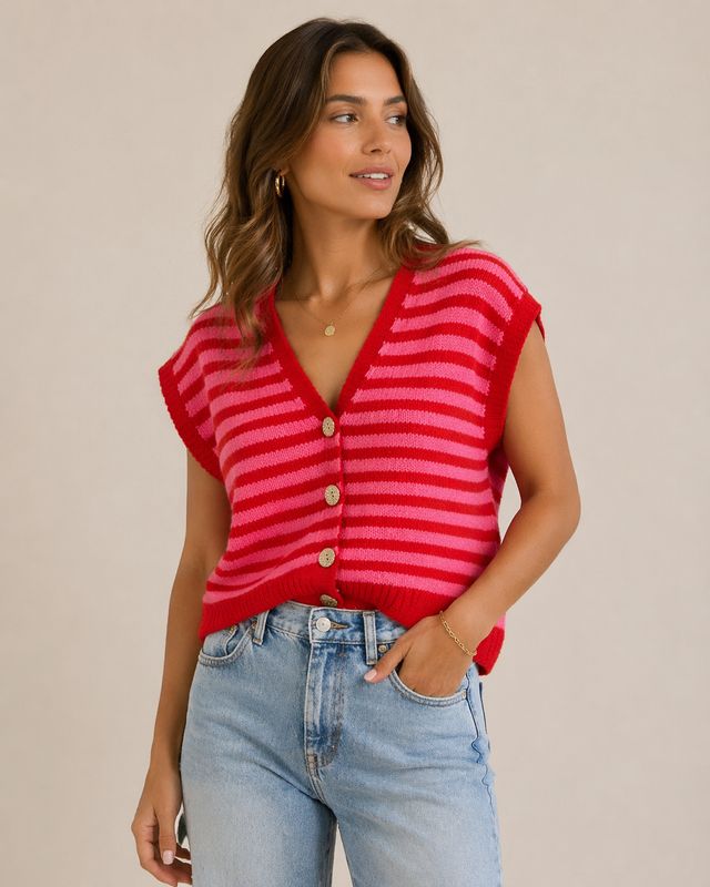 Terra Pink Striped jumper