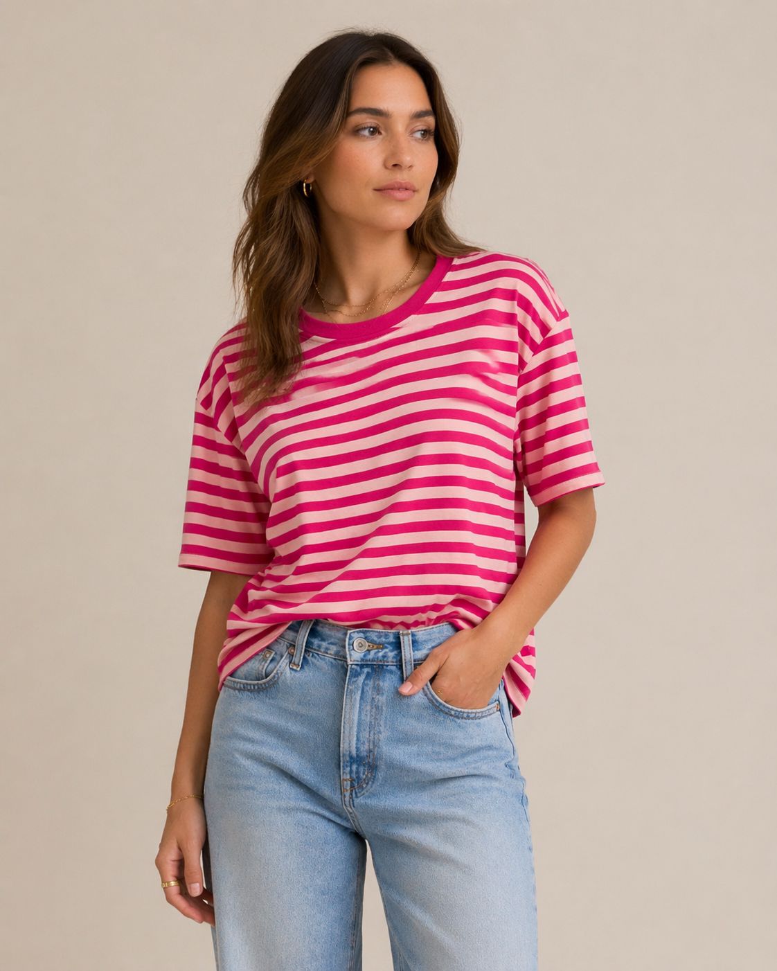 Terra Pink stripe T-shirt
