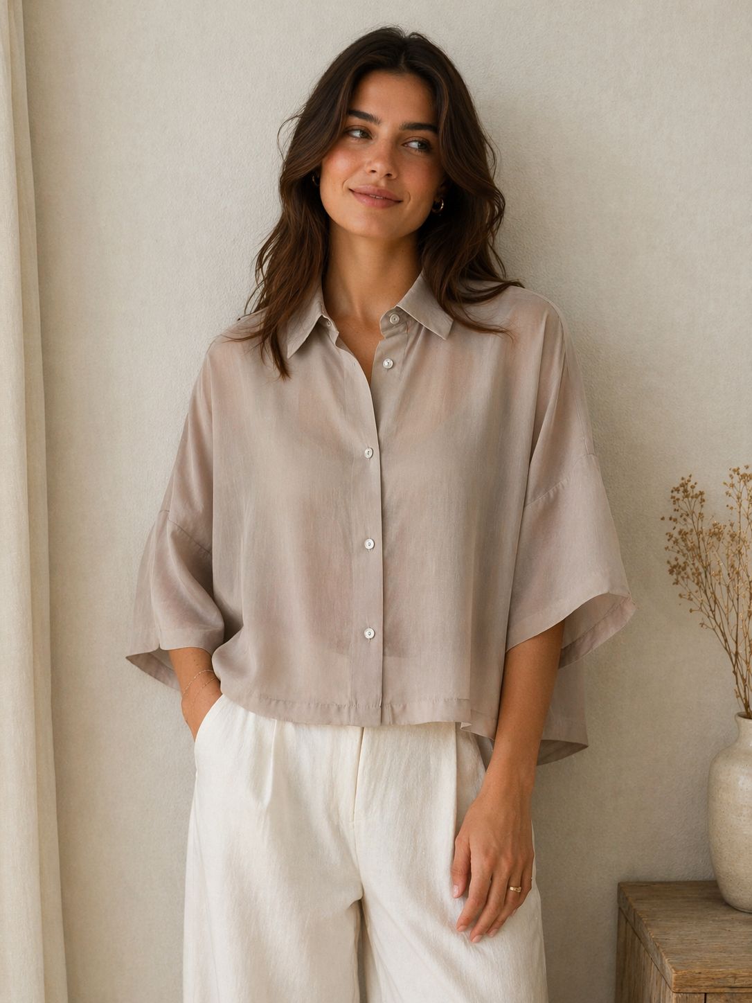 Terra Taupe Blouse