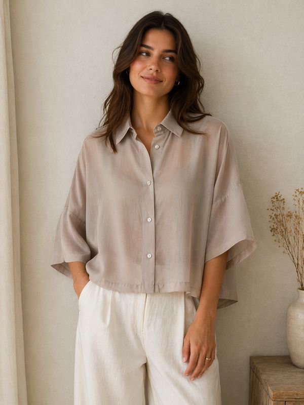 Terra Taupe Blouse