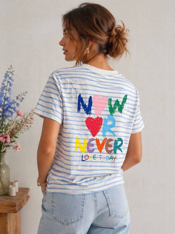 Terra Blue striped T-shirt