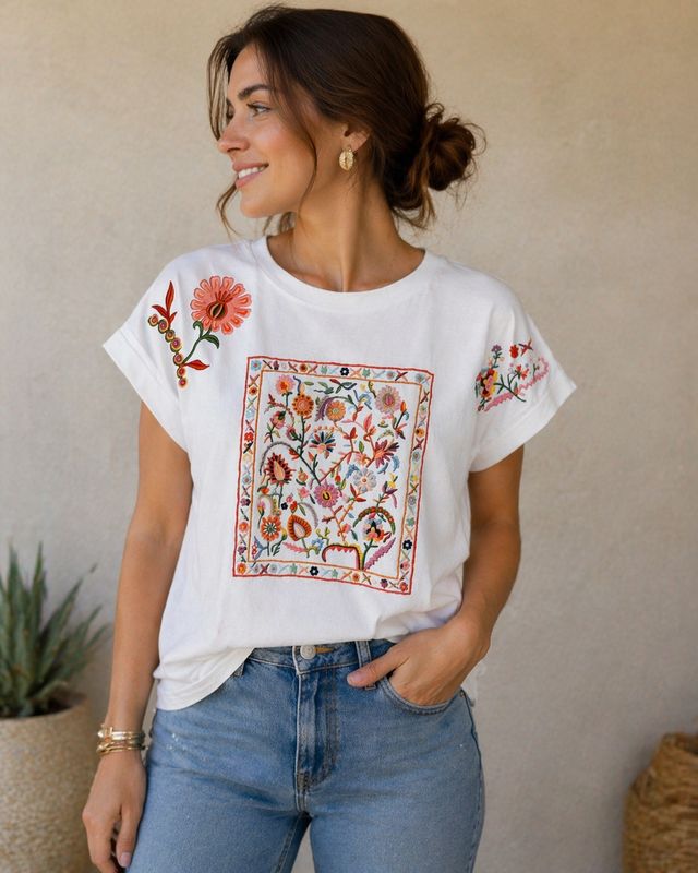 TERRA flowerprint T-shirt