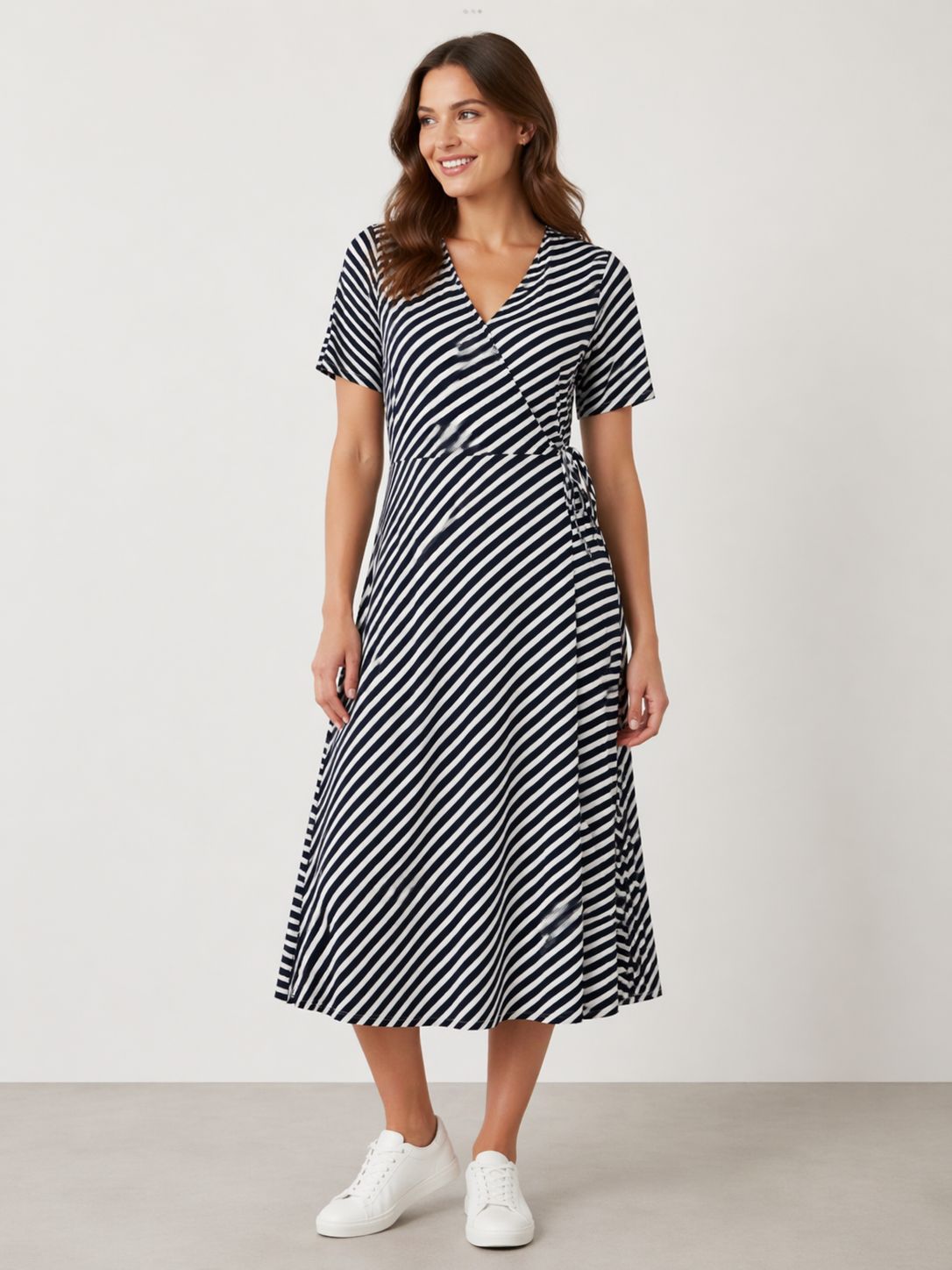 ZABAIONE Cece Dress Navy stripes