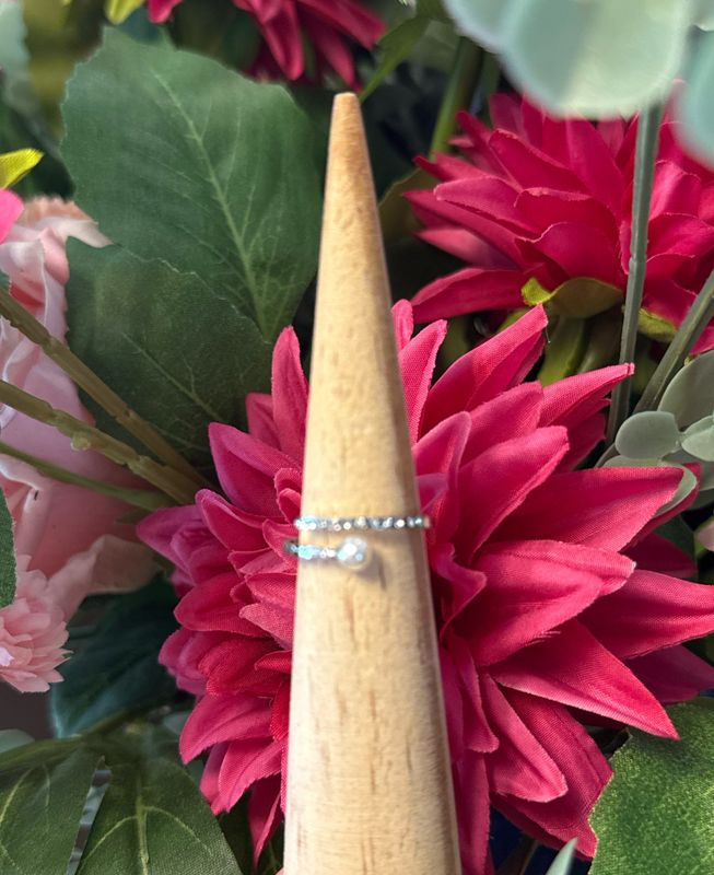 Pearl Spark Open Ring
