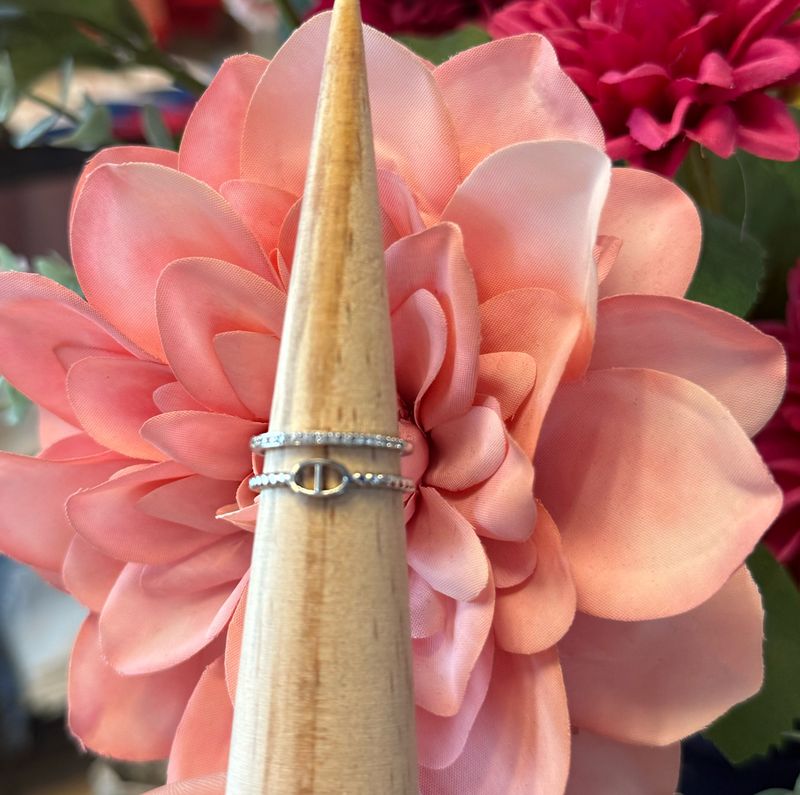Silver Trinity Spark Ring