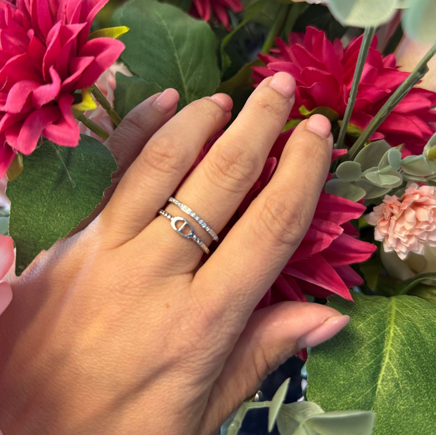 Silver Trinity Spark Ring