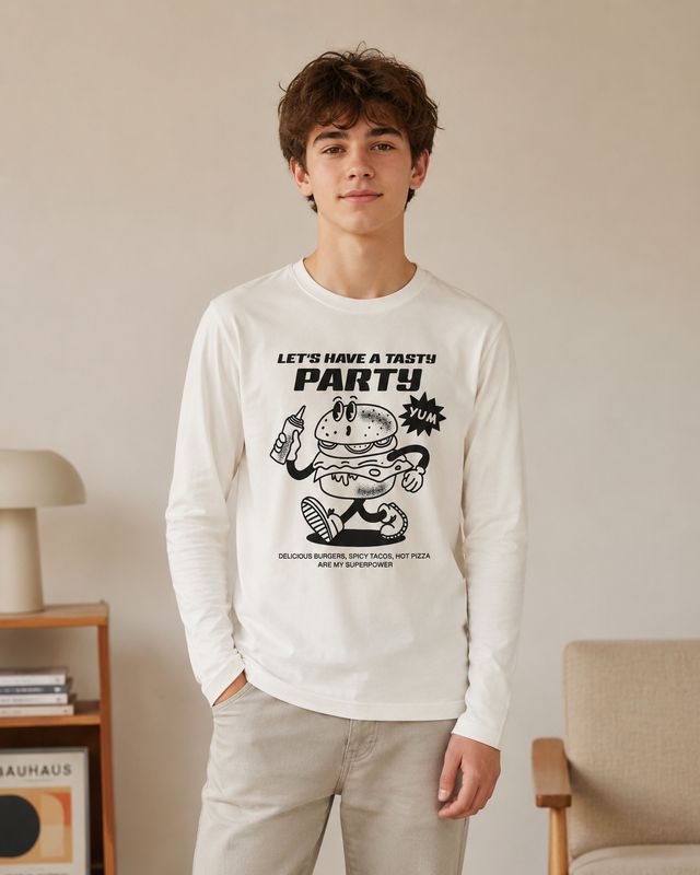 Blue7 white Burger Shirt