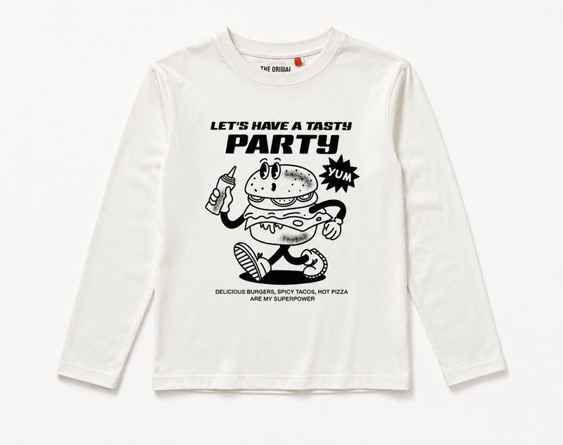 Blue7 white Burger Shirt