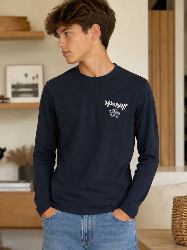 Blue7 Navy Burger shirt