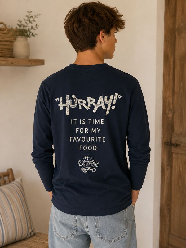 Blue7 Navy Burger shirt
