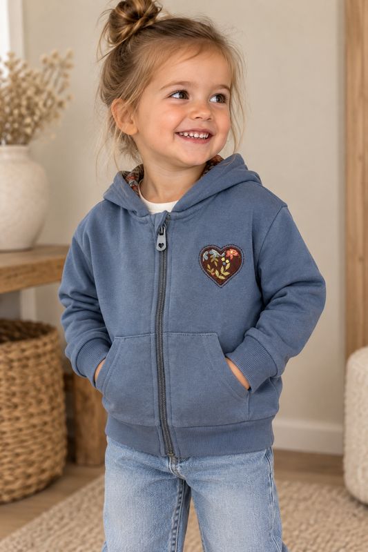 Blue7 zipper hoodi