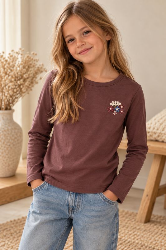 Blue7 shirt flowers