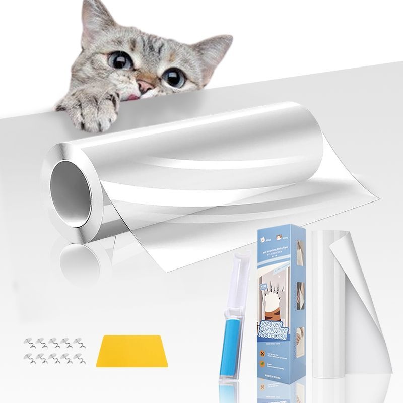 Protector de sofás para gatos 20x500cm + rodillo quita pelusas + Espátula de colocación + 10 pings | protección anti arañazos de mascotas para todo tipo de muebles Protector de sofás para gatos 20x500cm + rodillo quita pelusas + Espátula de colocación + 10 pings | protección anti arañazos de mascotas para todo tipo de muebles