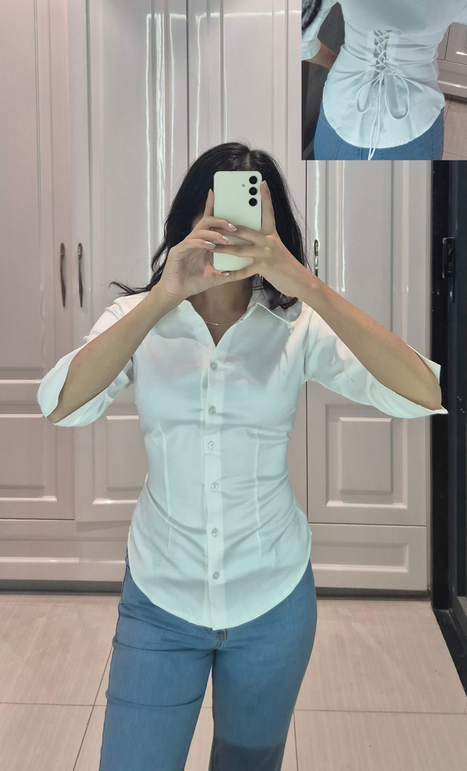 White Corset Shirt