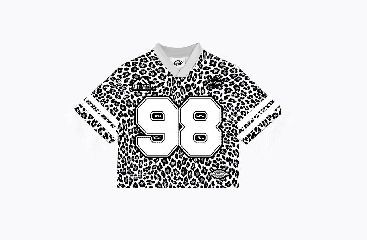 ART LABEL STUDIOS WHITE PATTERN HOCKEY JERSEY