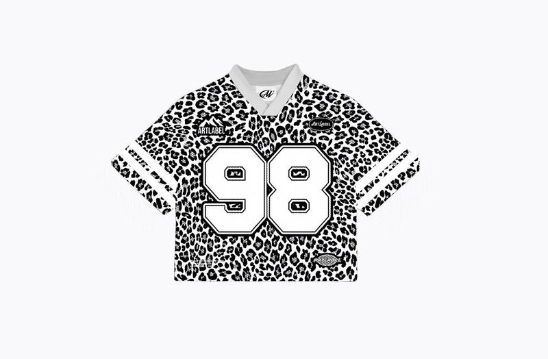 ART LABEL STUDIOS WHITE PATTERN HOCKEY JERSEY