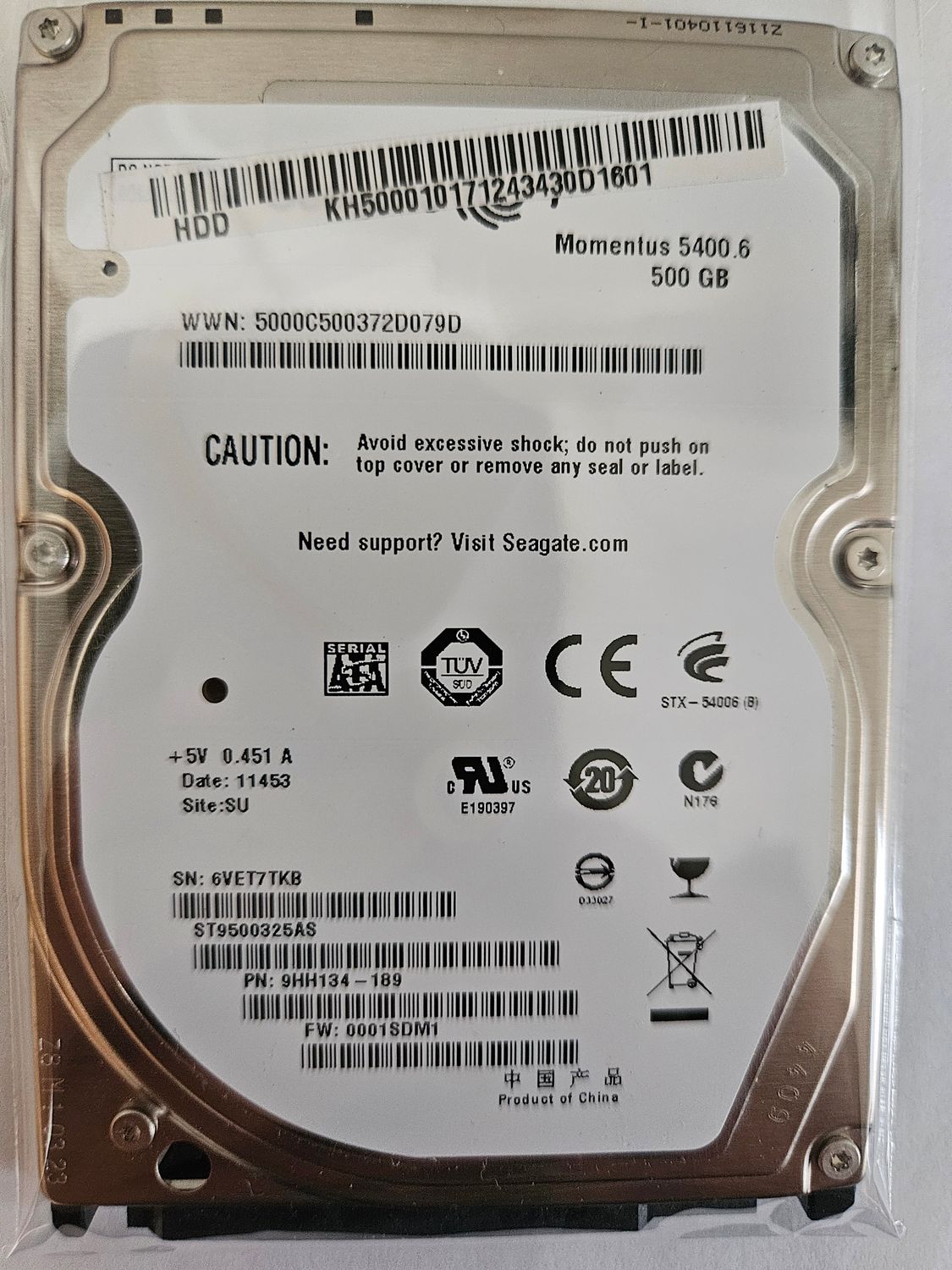 Seagate Momentus 500G