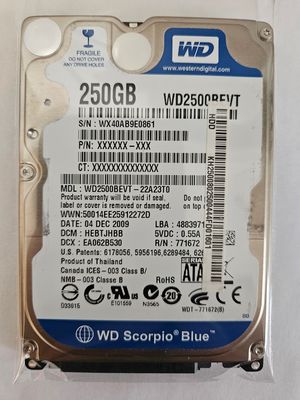 WD 250G Scorpio Blue
