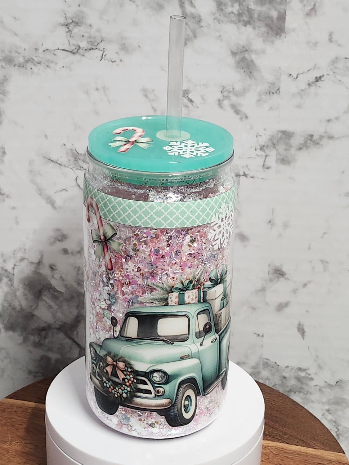 Truck Dry Acrylic Snowglobe