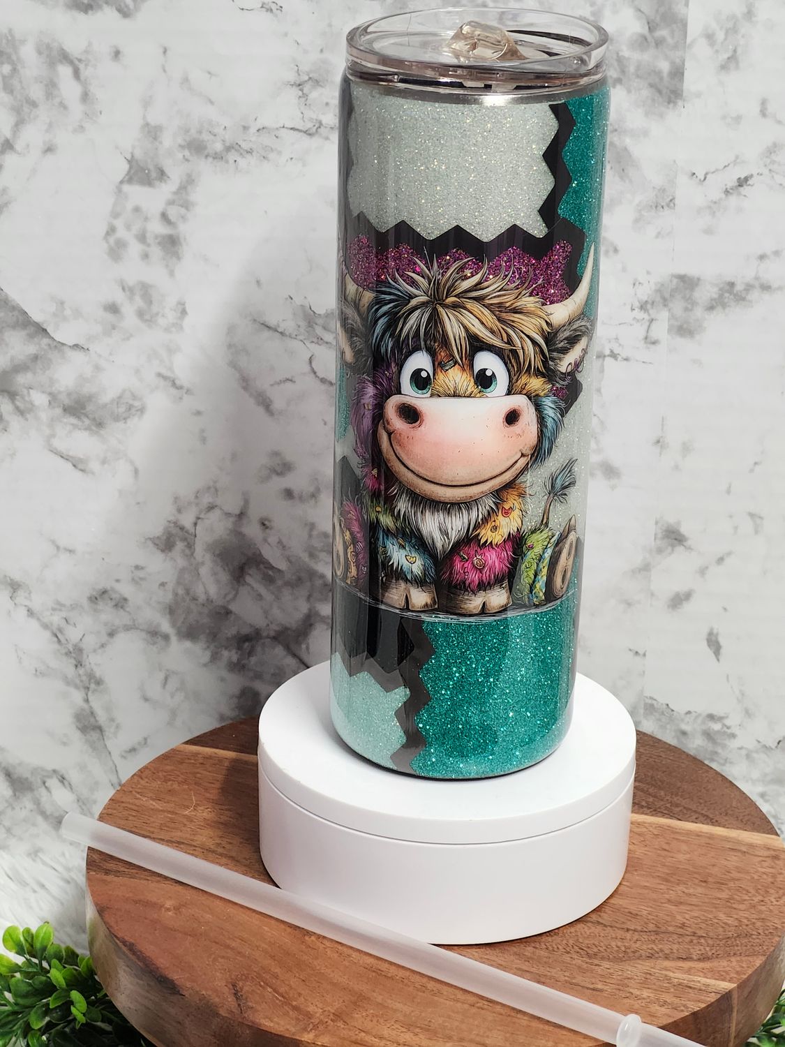 20oz Patchwork Cow Stainless Steel Tumbler