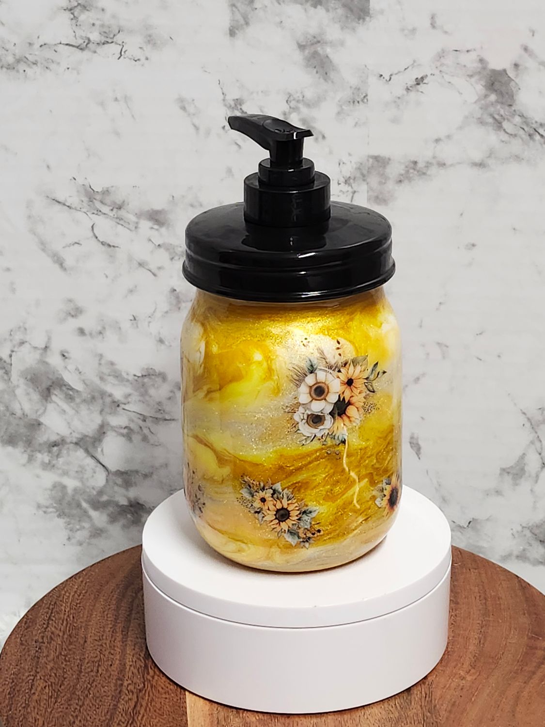 Sunflower  multi-yellow Ink Swirl Dispenser