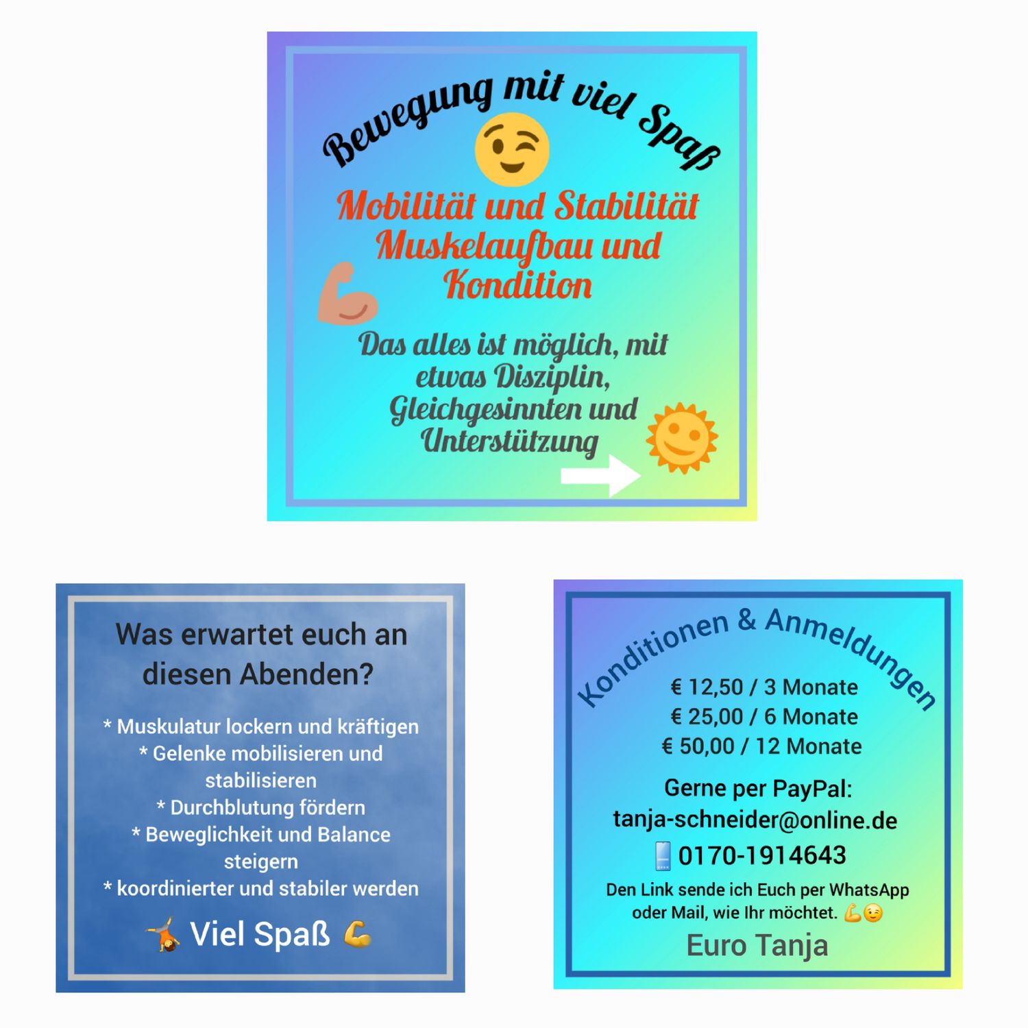 Fitnessabend über Zoom