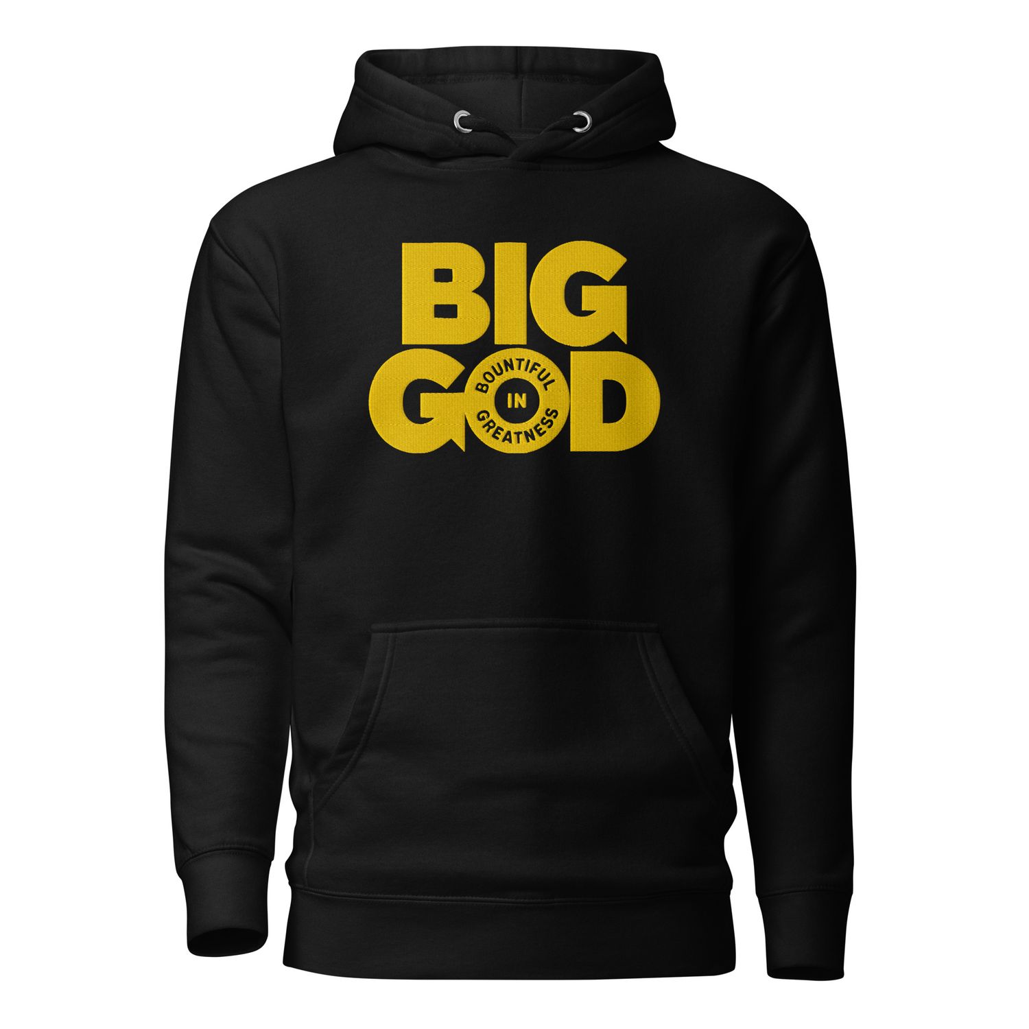 BIG GOD COLLECTION - GOLD Unisex Hoodie with Large Embroidery