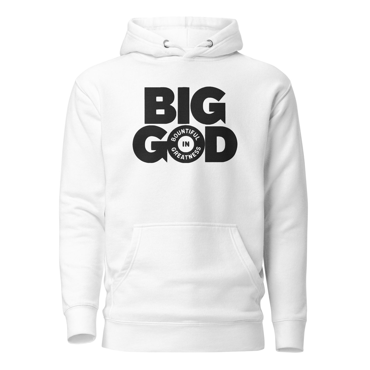 BIG GOD COLLECTION - BLACK Unisex Hoodie with Large Embroidery