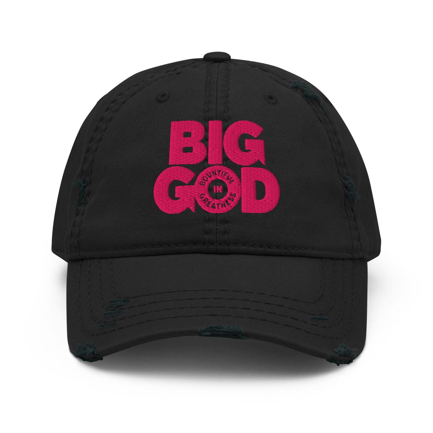 BIG GOD - Distressed Hat - Pink