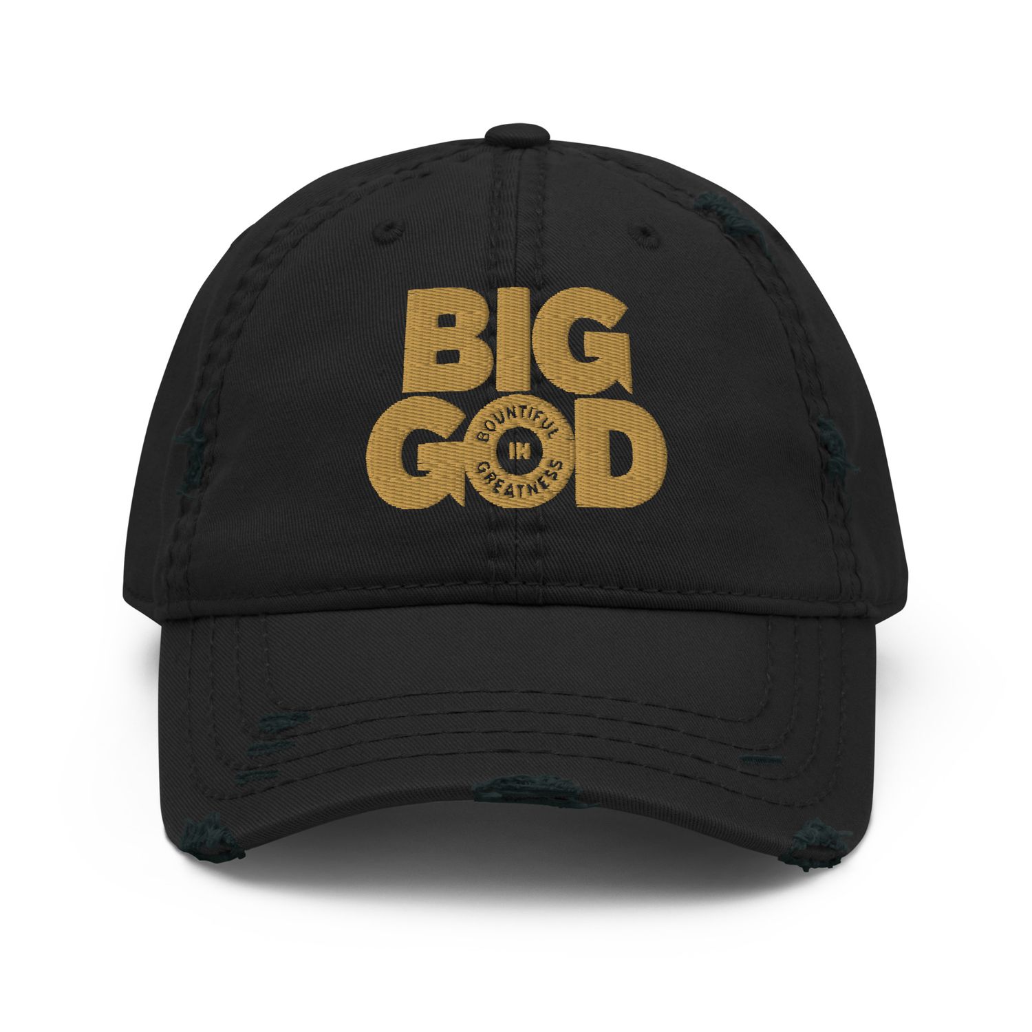 BIG GOD - Distressed Hat - Old Gold