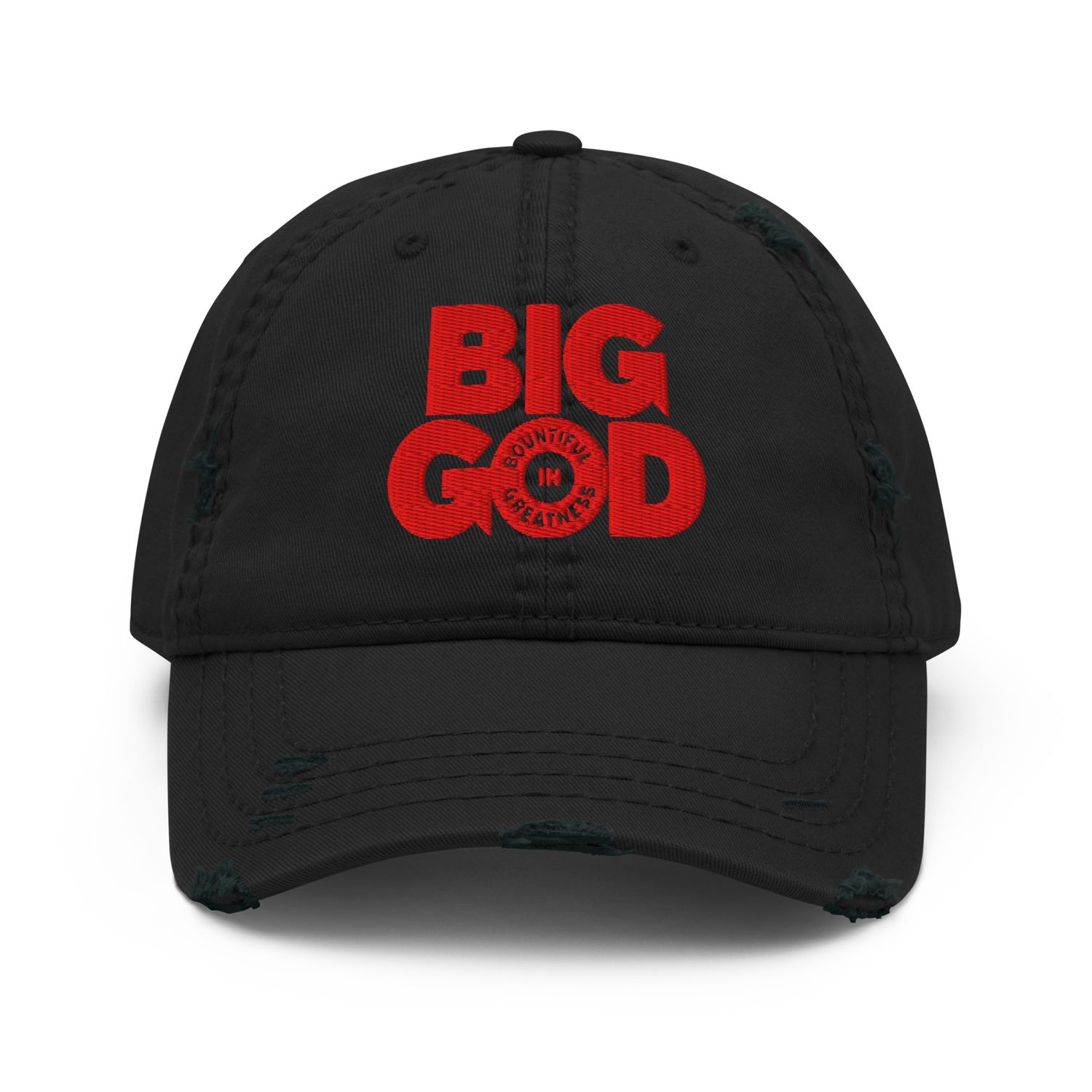 BIG GOD - Distressed Hat - Red