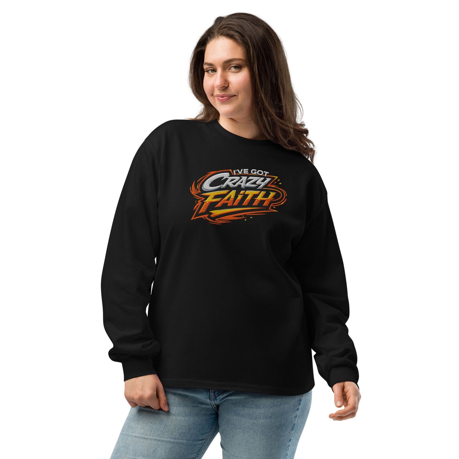 Crazy Faith - Premium heavyweight long sleeve shirt