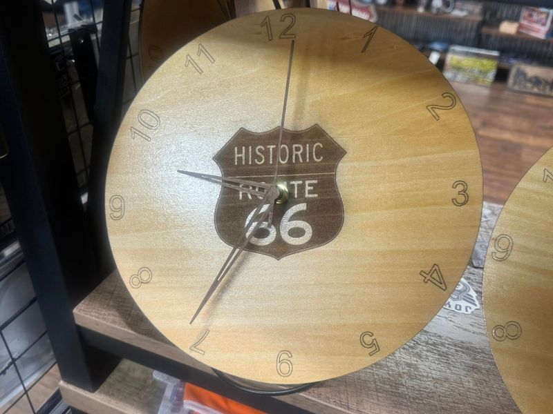 laser engraved rt 66 clock