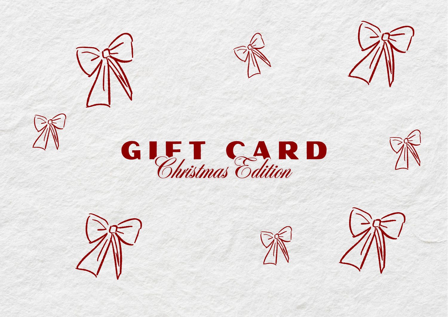 GIFT CARD- CHRISTMAS EDITION