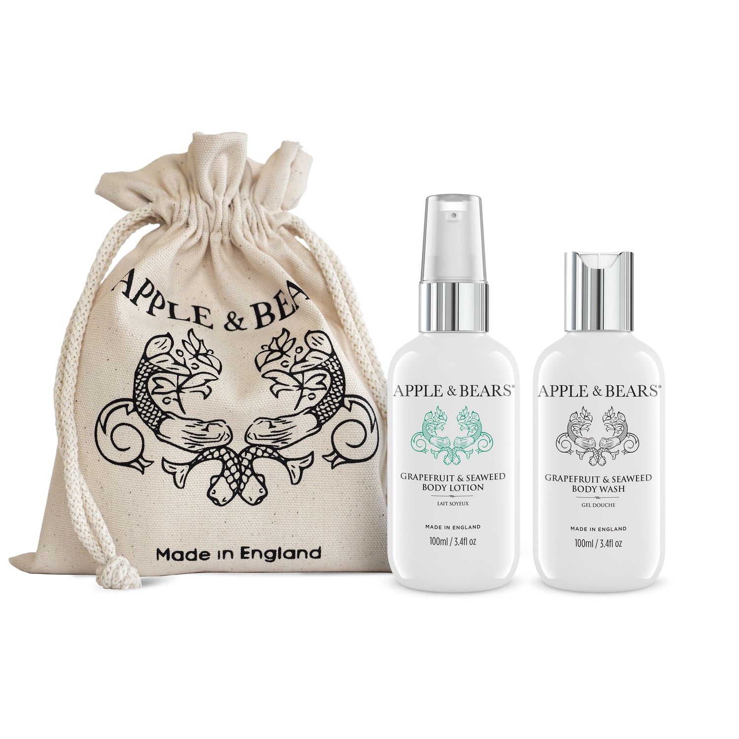 Grapefruit &amp; Seaweed Body Wash and Body Lotion Travel Set