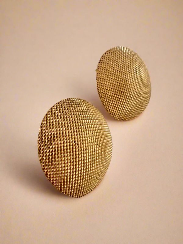 Lunar Gold - Woven Textured Round Studs