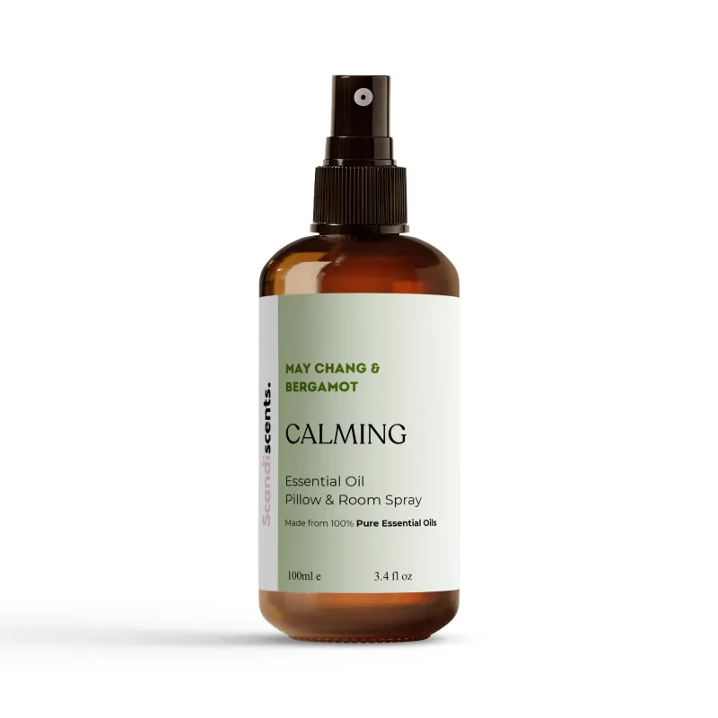Calming Essential Oil Pillow &amp; Room Spray - May Chang &amp; Bergamot