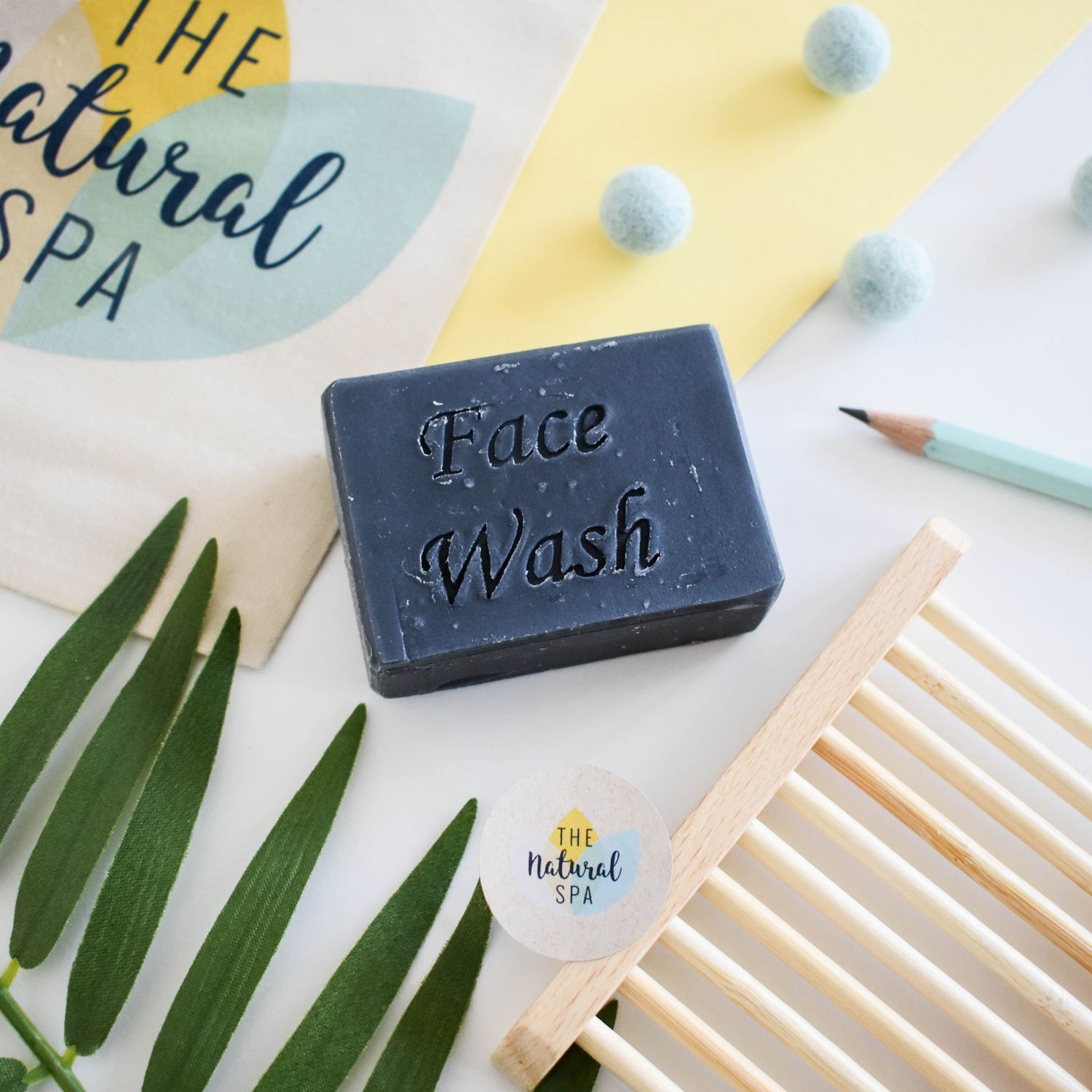 The Natural Spa Cosmetics Detoxifying Charcoal Face Wash Bar