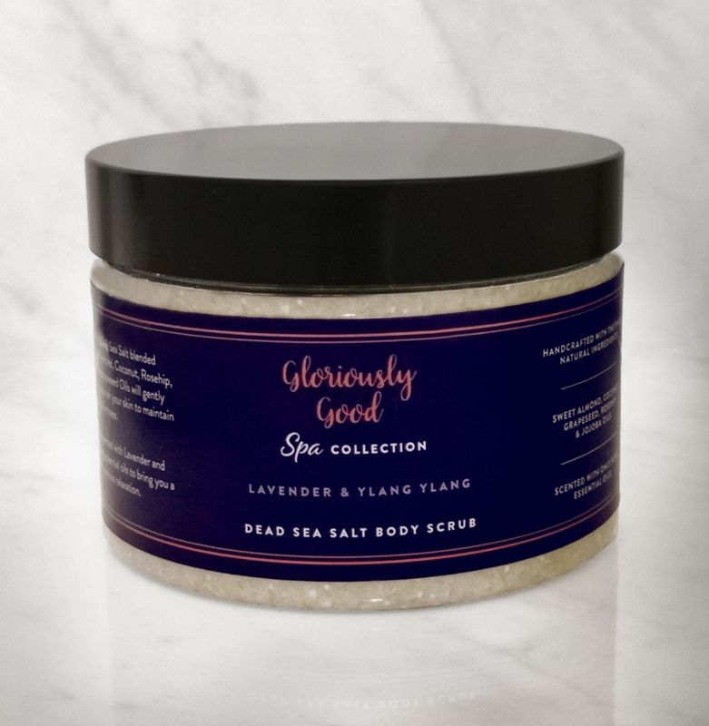 Lavender &amp; Ylang Ylang Dead Sea Salt Natural Body Scrub