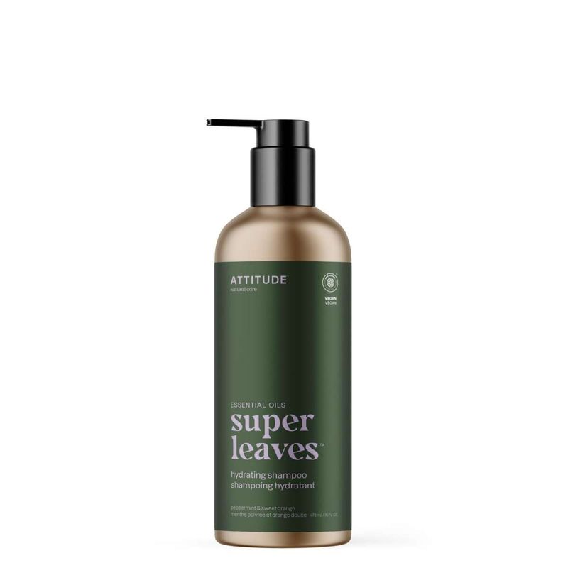 ATTITUDE Essential Oils Super Leaves Hydrating Shampoo – Peppermint &amp; Sweet Orange