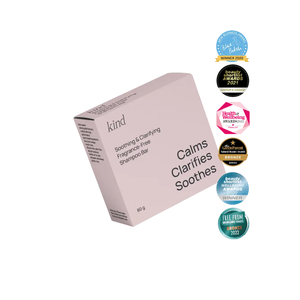 Kind2 Soothing &amp; Clarifying Fragrance-Free Solid Shampoo Bar 85g